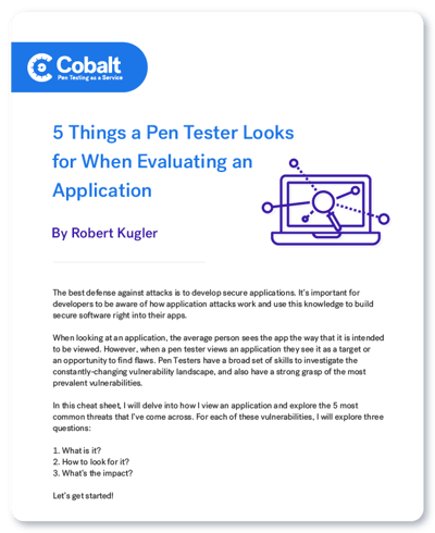 5 Things a Pen Tester Looks for When Evaluating an Application